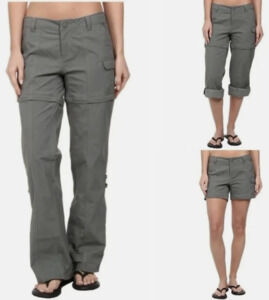 The North Face Paramount Dark Gray Convertible Outdoor Hiking Pants Women's Sz 6
